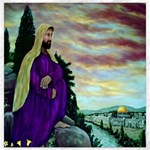 Jesus, A Man Of Sorrows   Ave Hurley   Canvas 16  x 16 