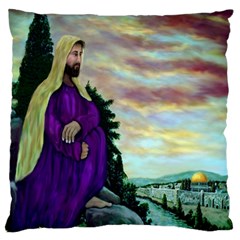Jesus, A Man Of Sorrows   Ave Hurley   Large Cushion Case (Two Sides) from ArtsNow.com Back
