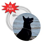 Black German Shepherd 2.25  Button (10 pack)