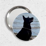 Black German Shepherd Handbag Mirror (2.25 )