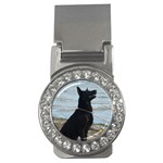 Black German Shepherd Money Clip (CZ)