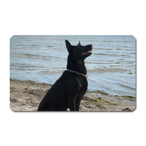 Black German Shepherd Magnet (Rectangular) from ArtsNow.com Front