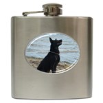 Black German Shepherd Hip Flask