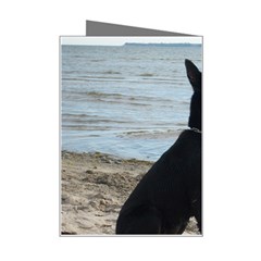 Black German Shepherd Mini Greeting Card from ArtsNow.com Right