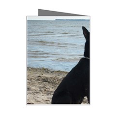 Black German Shepherd Mini Greeting Card from ArtsNow.com Right