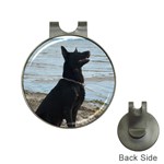 Black German Shepherd Hat Clip with Golf Ball Marker