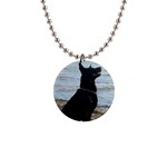 Black German Shepherd Button Necklace