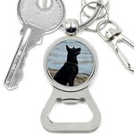 Black German Shepherd Bottle Opener Key Chain