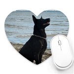 Black German Shepherd Mouse Pad (Heart)