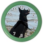 Black German Shepherd Wall Clock (Color)