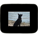 Black German Shepherd Mini Fleece Blanket (Two Sided)