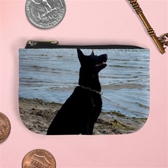 Black German Shepherd Coin Change Purse from ArtsNow.com Front