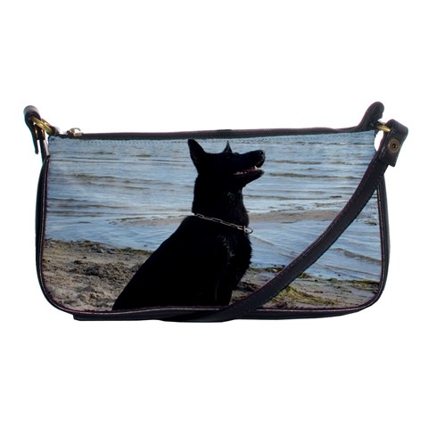 Black German Shepherd Evening Bag from ArtsNow.com Front