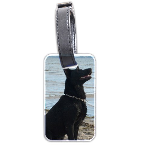 Black German Shepherd Luggage Tag (Two Sides) from ArtsNow.com Front