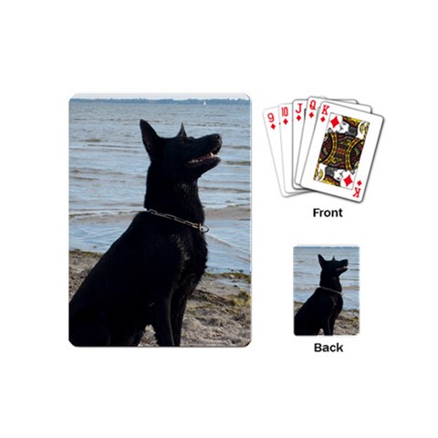 Black German Shepherd Playing Cards (Mini) from ArtsNow.com Back