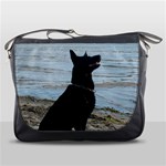 Black German Shepherd Messenger Bag