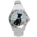 Black German Shepherd Plastic Sport Watch (Large)