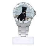 Black German Shepherd Nurses Watch