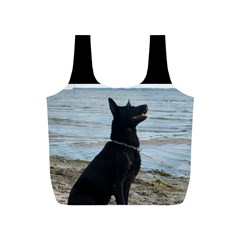 Black German Shepherd Reusable Bag (S) from ArtsNow.com Front