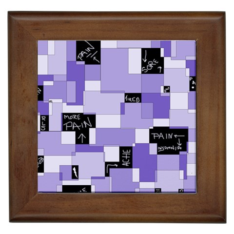 Purple Pain Modular Framed Ceramic Tile from ArtsNow.com Front