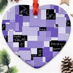 Purple Pain Modular Heart Ornament