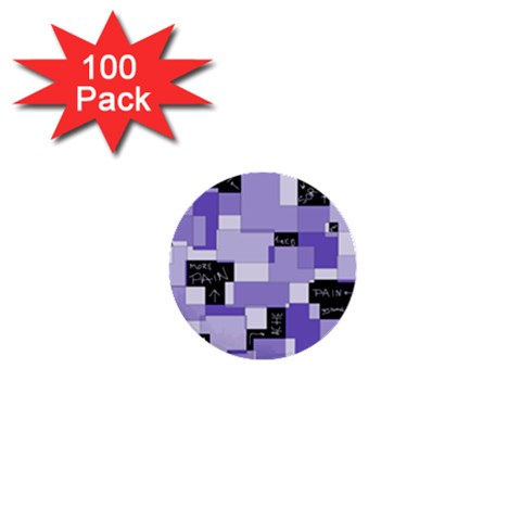 Purple Pain Modular 1  Mini Button (100 pack) from ArtsNow.com Front