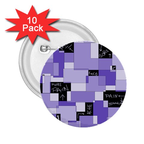 Purple Pain Modular 2.25  Button (10 pack) from ArtsNow.com Front