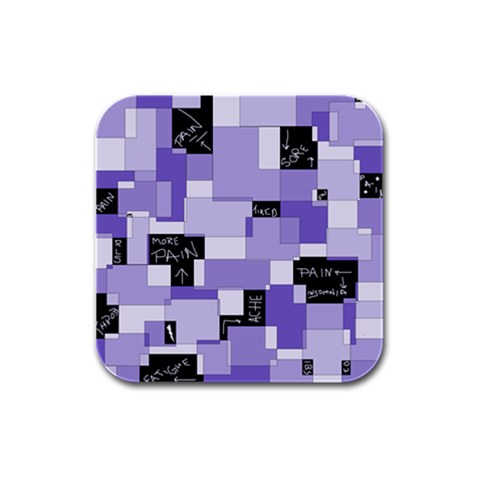 Purple Pain Modular Drink Coasters 4 Pack (Square) from ArtsNow.com Front