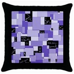 Purple Pain Modular Black Throw Pillow Case