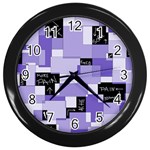 Purple Pain Modular Wall Clock (Black)