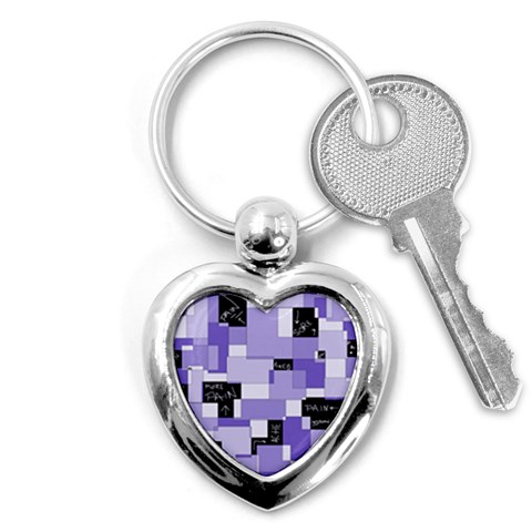Purple Pain Modular Key Chain (Heart) from ArtsNow.com Front