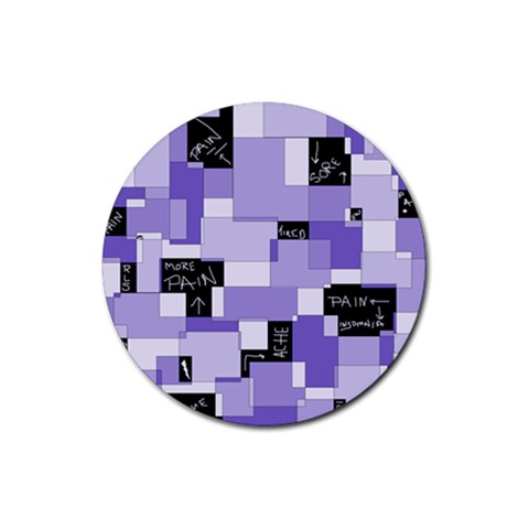 Purple Pain Modular Drink Coaster (Round) from ArtsNow.com Front