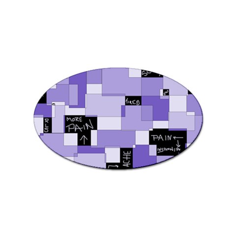 Purple Pain Modular Sticker (Oval) from ArtsNow.com Front