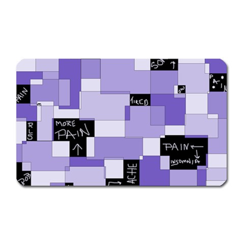 Purple Pain Modular Magnet (Rectangular) from ArtsNow.com Front