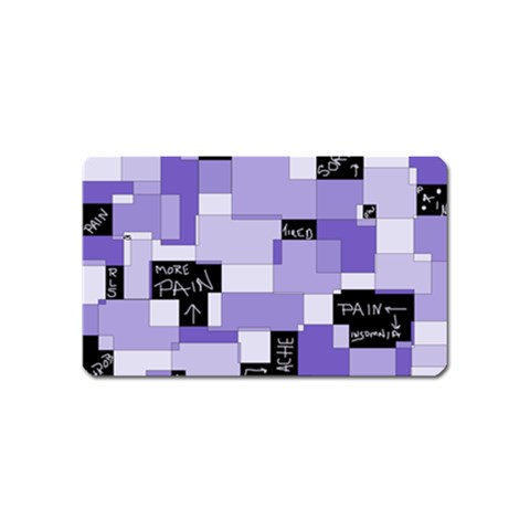 Purple Pain Modular Magnet (Name Card) from ArtsNow.com Front