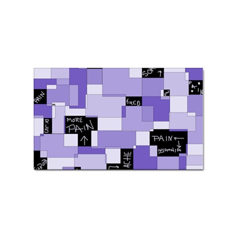 Purple Pain Modular Sticker 100 Pack (Rectangle) from ArtsNow.com Front