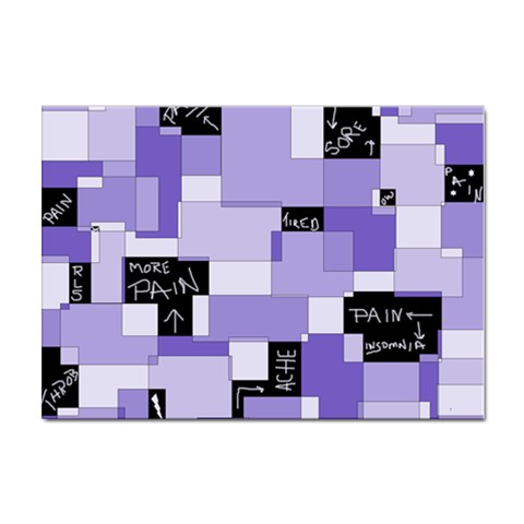 Purple Pain Modular A4 Sticker 100 Pack from ArtsNow.com Front