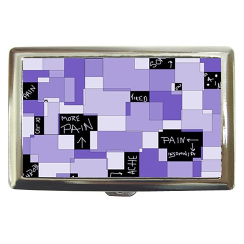 Purple Pain Modular Cigarette Money Case from ArtsNow.com Front