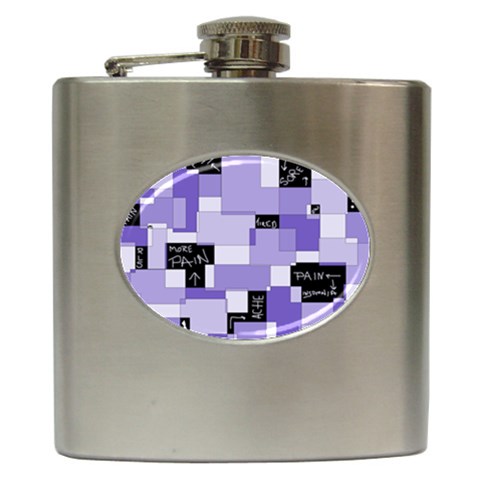 Purple Pain Modular Hip Flask from ArtsNow.com Front