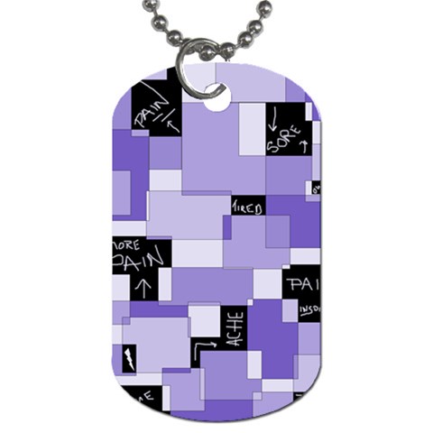 Purple Pain Modular Dog Tag (Two Front