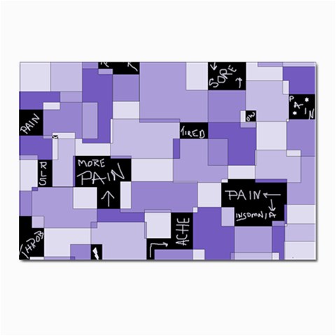 Purple Pain Modular Postcard 4 x 6  (10 Pack) from ArtsNow.com Front