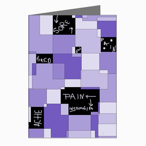 Purple Pain Modular Greeting Card (8 Pack) from ArtsNow.com Left
