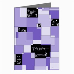 Purple Pain Modular Greeting Card (8 Pack) from ArtsNow.com Left