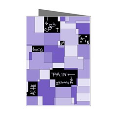 Purple Pain Modular Mini Greeting Card (8 Pack) from ArtsNow.com Left