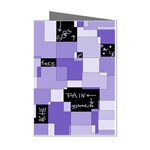 Purple Pain Modular Mini Greeting Card (8 Pack)