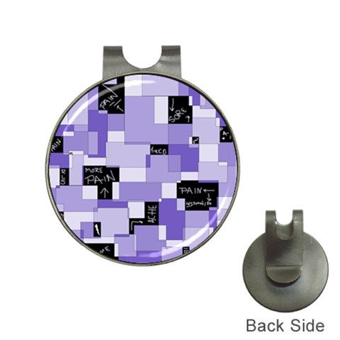 Purple Pain Modular Hat Clip with Golf Ball Marker from ArtsNow.com Front