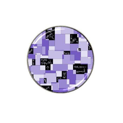 Purple Pain Modular Golf Ball Marker (for Hat Clip) from ArtsNow.com Front