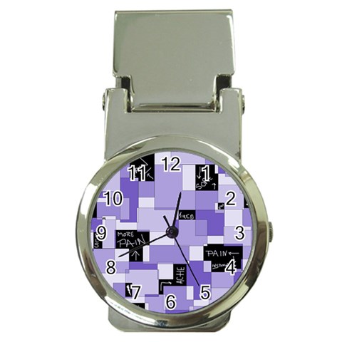 Purple Pain Modular Money Clip with Watch from ArtsNow.com Front
