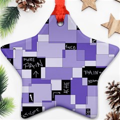 Purple Pain Modular Star Ornament (Two Sides) from ArtsNow.com Back