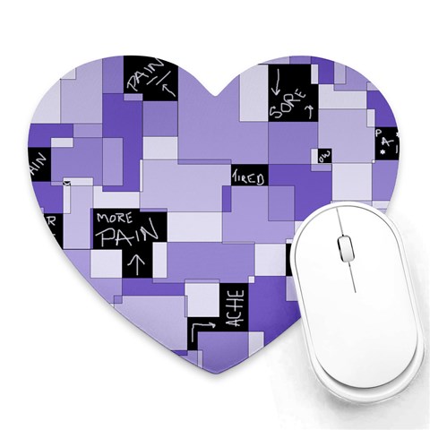 Purple Pain Modular Mouse Pad (Heart) from ArtsNow.com Front